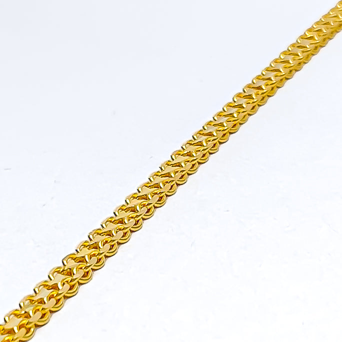 Brilliant Double Linked 22k Gold Baby Bracelet 