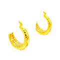 Imperial Reflective 22k Gold Hoop Earrings