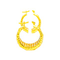 Imperial Reflective 22k Gold Hoop Earrings