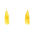 Refined Glamorous 22k Gold Hoop Earrings 