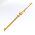 Lustrous Heart Adorned 22k Gold Baby Bracelet 