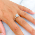 Delicate Delightful Diamond + 14k White Gold Ring 
