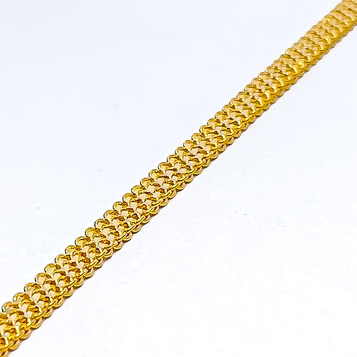 Impeccable Flat Chain 22k Gold Baby Bracelet 