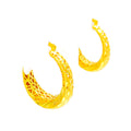 Refined Glamorous 22k Gold Hoop Earrings 