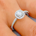 Classy Upscale Diamond + 14k White Gold Ring