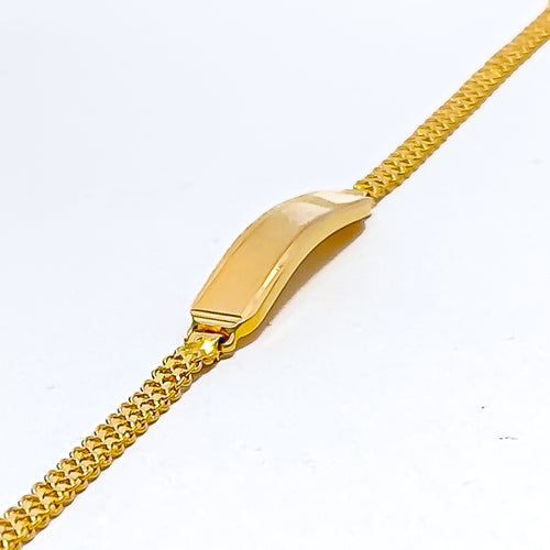 Decadent Golden Plate 22k Gold Baby Bracelet 