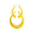 Refined Glamorous 22k Gold Hoop Earrings