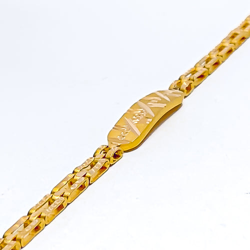 Classic Alluring Plate 22k Gold Baby Bracelet 