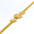 Embellished Hexagonal 22k Gold Baby Bracelet 