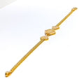 Embellished Hexagonal 22k Gold Baby Bracelet 
