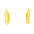 Elegant Dotted Chic 22k Gold Hoop Earrings