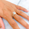 Dressy Oval Diamond + 14k White Gold Ring 