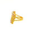 Colorful Trendy 22k Gold Ring 