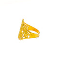 Ornate Sparkling 22k Gold Ring