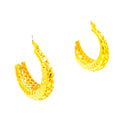 Lavish Twinkling 22k Gold Hoop Earrings