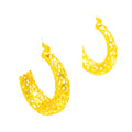 Impeccable Artistic 22k Gold Hoop Earrings