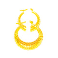 Refined Netted 22k Gold Hoop Earrings