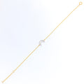 Shimmering Crescent Moon Diamond + 18k Gold Bracelet