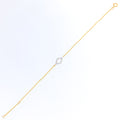 Sparkling Sleek Geometric Diamond + 18k Gold Bracelet