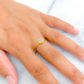 Dainty Delicate 18K Gold + Pave Setting Diamond Ring