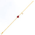 lovely-heart-21k-gold-cz-bracelet