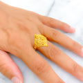 Classy Four Flower 22K Gold Ring 