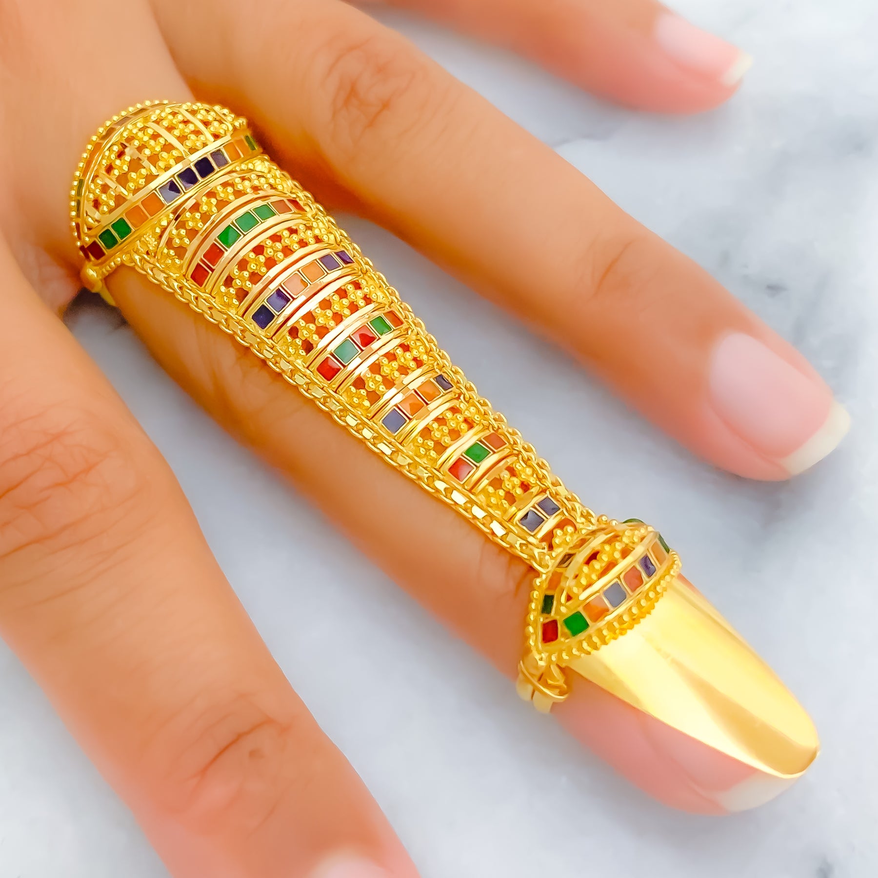 stunning designs of full finger 22ct gold rings for women - YouTube