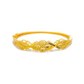 Glamorous Edgy 22k Gold Shiny Bangle Bracelet 