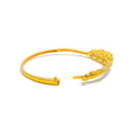 Eclectic Cluster Leaf 22k Gold Bangle Bracelet 