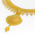 Distinct Bespoke Golden Leaf 22k Gold Necklace