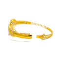 Refined Charming Asymmetrical 22k Gold Bangle Bracelet 