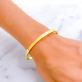 Modern 21K Gold Skinny Screw Bangle Bracelet