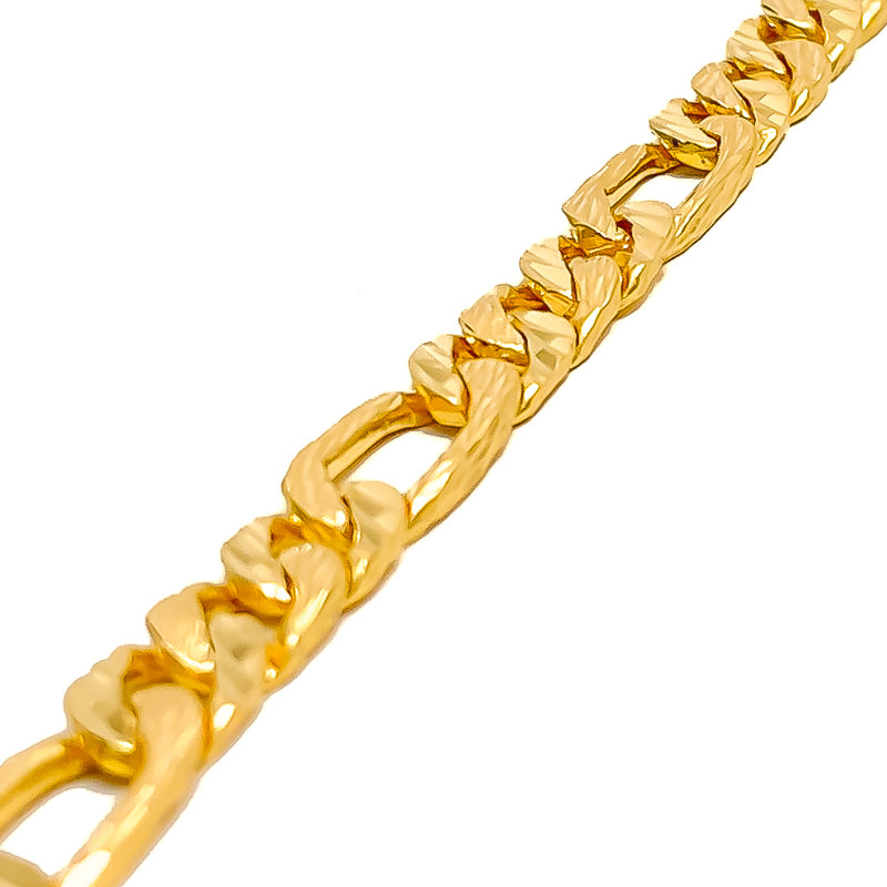 Effortless Everyday 22K Gold Linked Men's Bracelet 