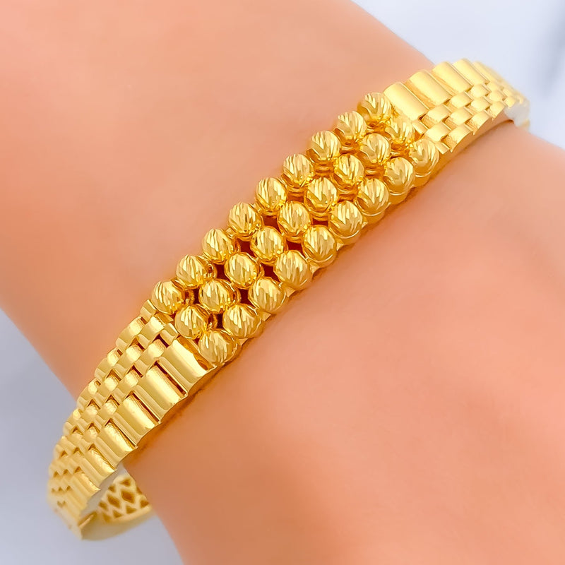 fashionable-beaded-22k-gold-bangle-bracelet