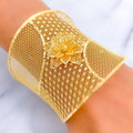 exclusive-21k-gold-floral-mesh-cuff