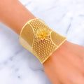 exclusive-21k-gold-floral-mesh-cuff