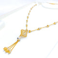 Refined Alternating 22k Gold Long Netted Necklace - 26"