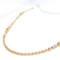 Trendy Long Barrel 22k Gold Long Necklace - 26"