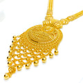 Decorative Dangling Tasseled 22k Gold Necklace Set 