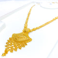 Festive Floral Fanned 22k Gold Necklace Set 