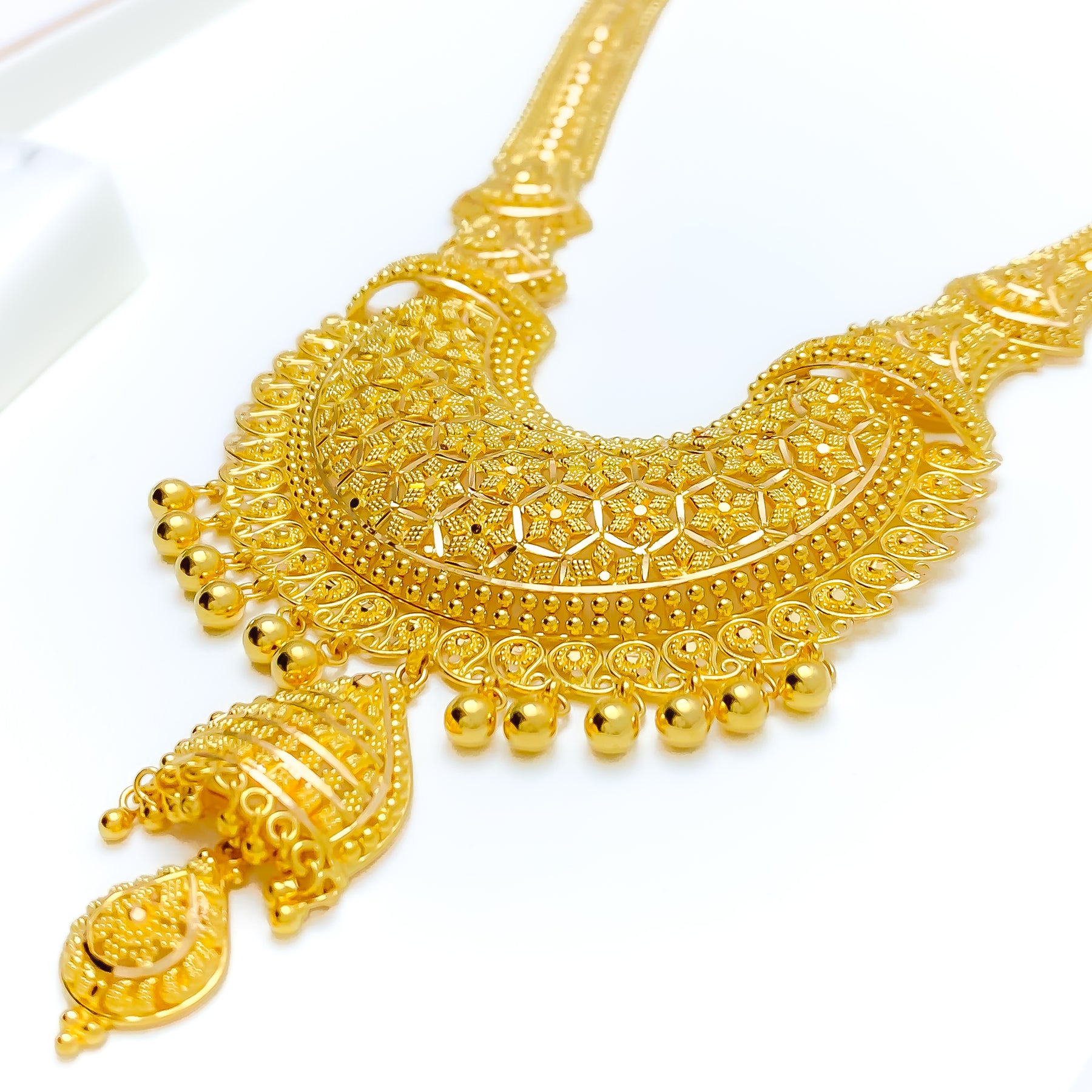 22K Gold Temple Jewellery Necklaces -Indian Gold Jewelry -Buy Online