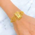 Special Marquise Mesh 21k Gold Coin Bracelet 