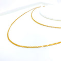 Delicate Dainty 22k Gold Bead Chain - 16"