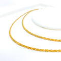 Chic Twisted 22k Gold Chain - 16"