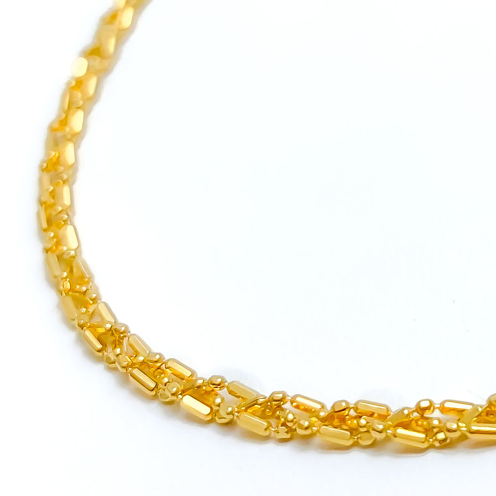 Modest Twisted 22k Gold Chain - 16