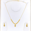 Opulent Oval 21K Gold Necklace Set