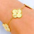 Glamorous Polished 21k Gold Bracelet