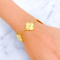 Glamorous Polished 21k Gold Bracelet