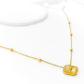 Sleek Sophisticated 22k Gold Clover Necklace