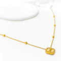 Sleek Lightweight 22k Gold Clover Necklace 